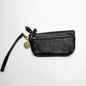 Rebecca Pebbled Leather Wristlet